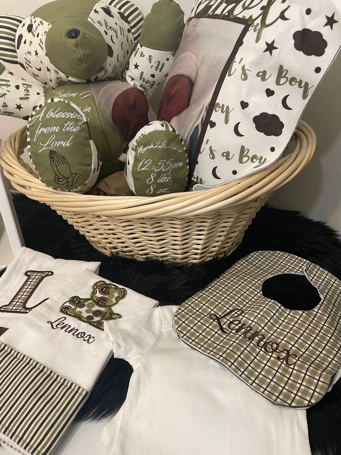 New Arrival Birth Announcement Gift Basket
