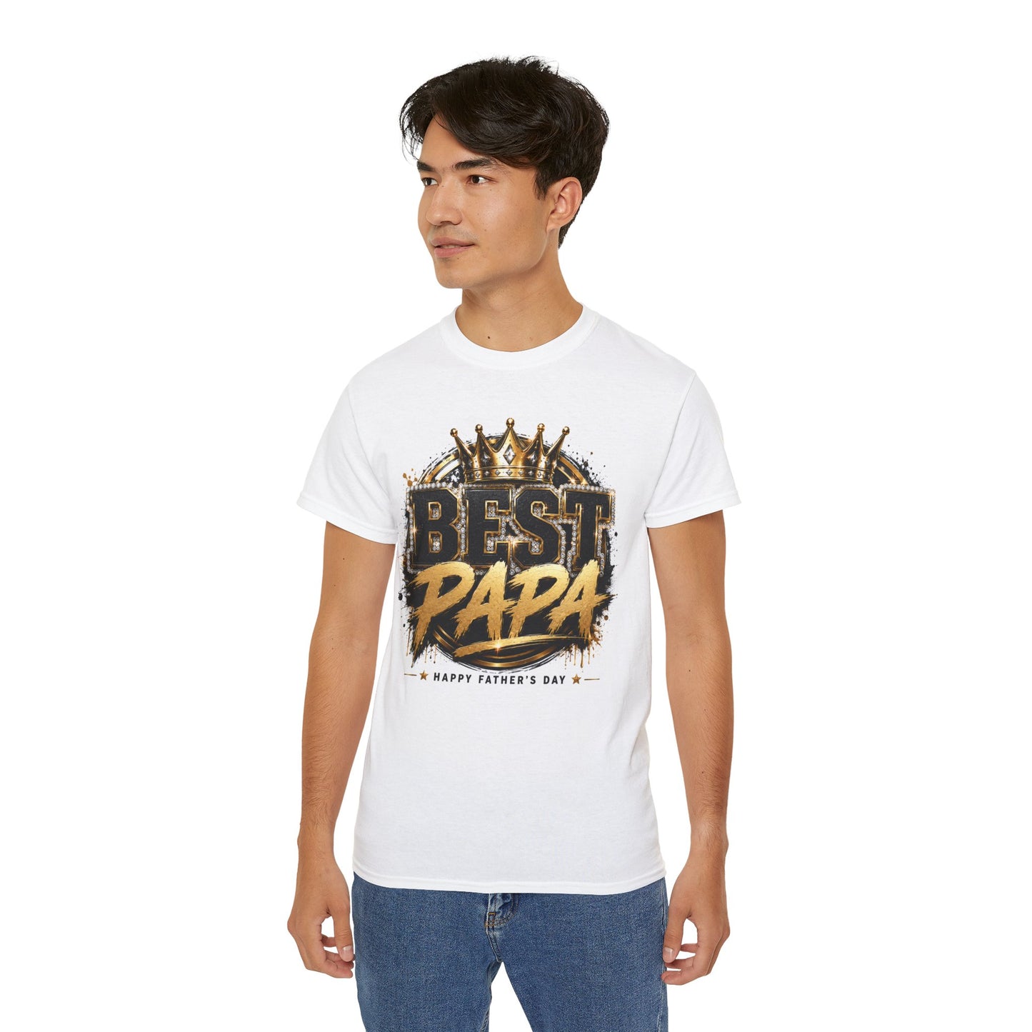 Best Papa T-Shirt — Father's Day Crown Graphic Tee