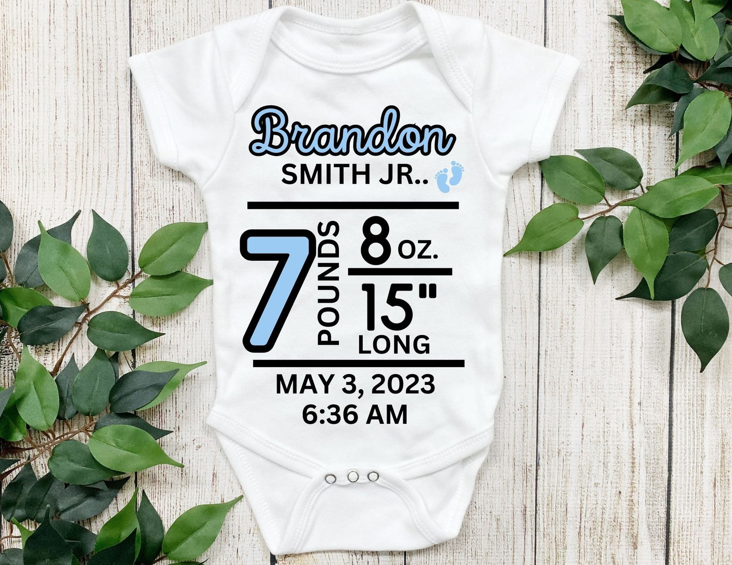 Custom "Baby On Board" Newborn Boy Onesie