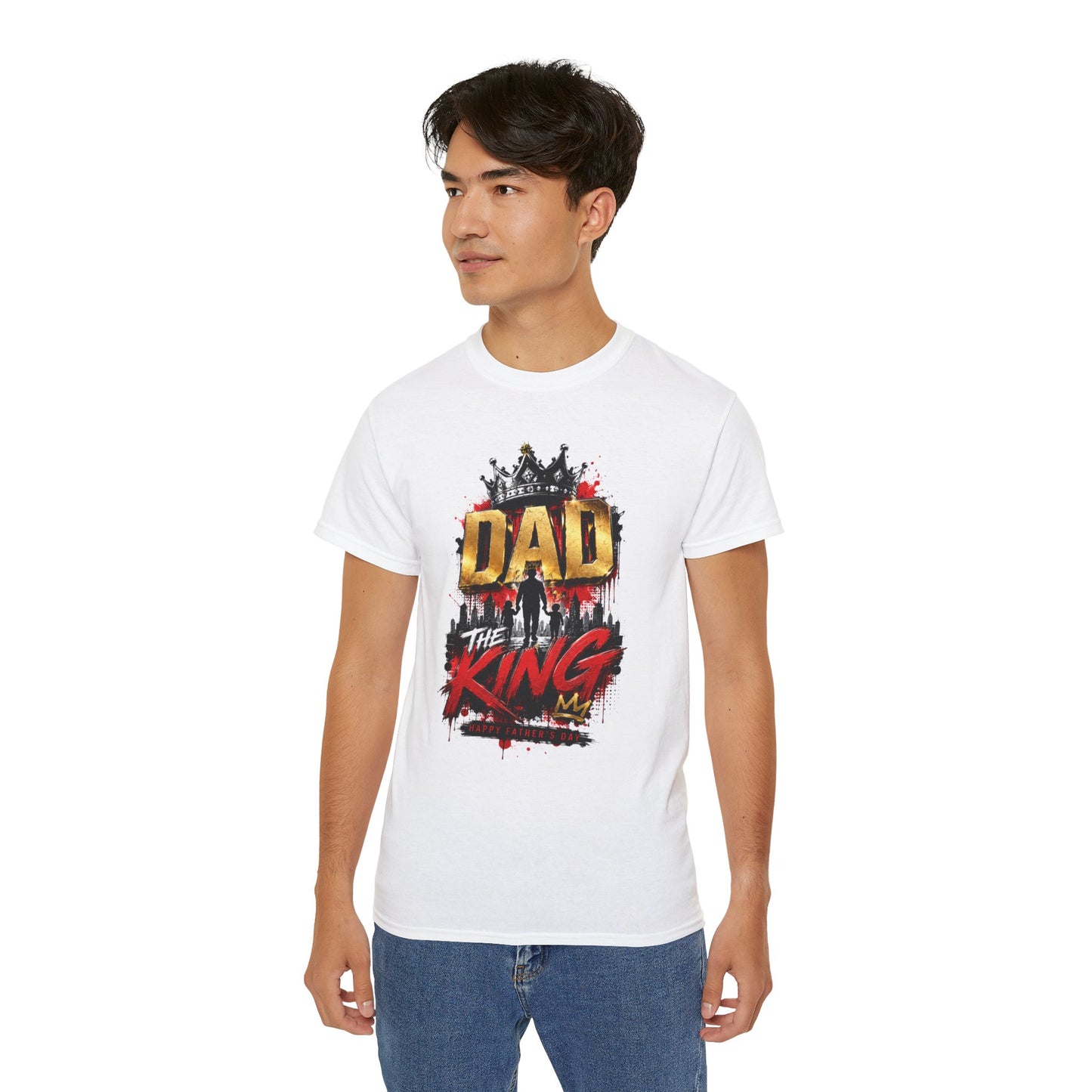 Dad The King T‑Shirt — Father's Day Crown Graphic Tee