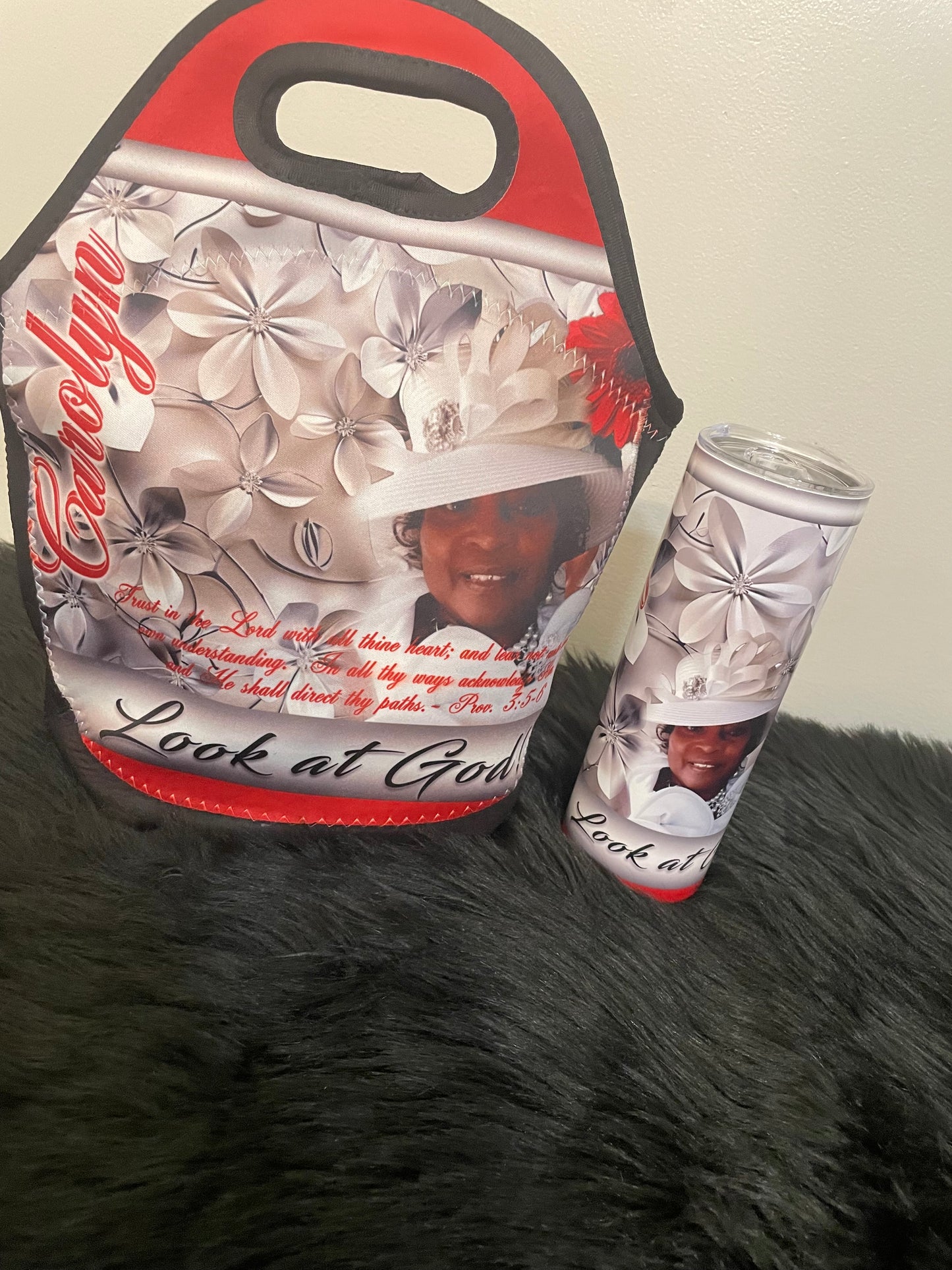 Silver Blooms Tote & Tumbler Set