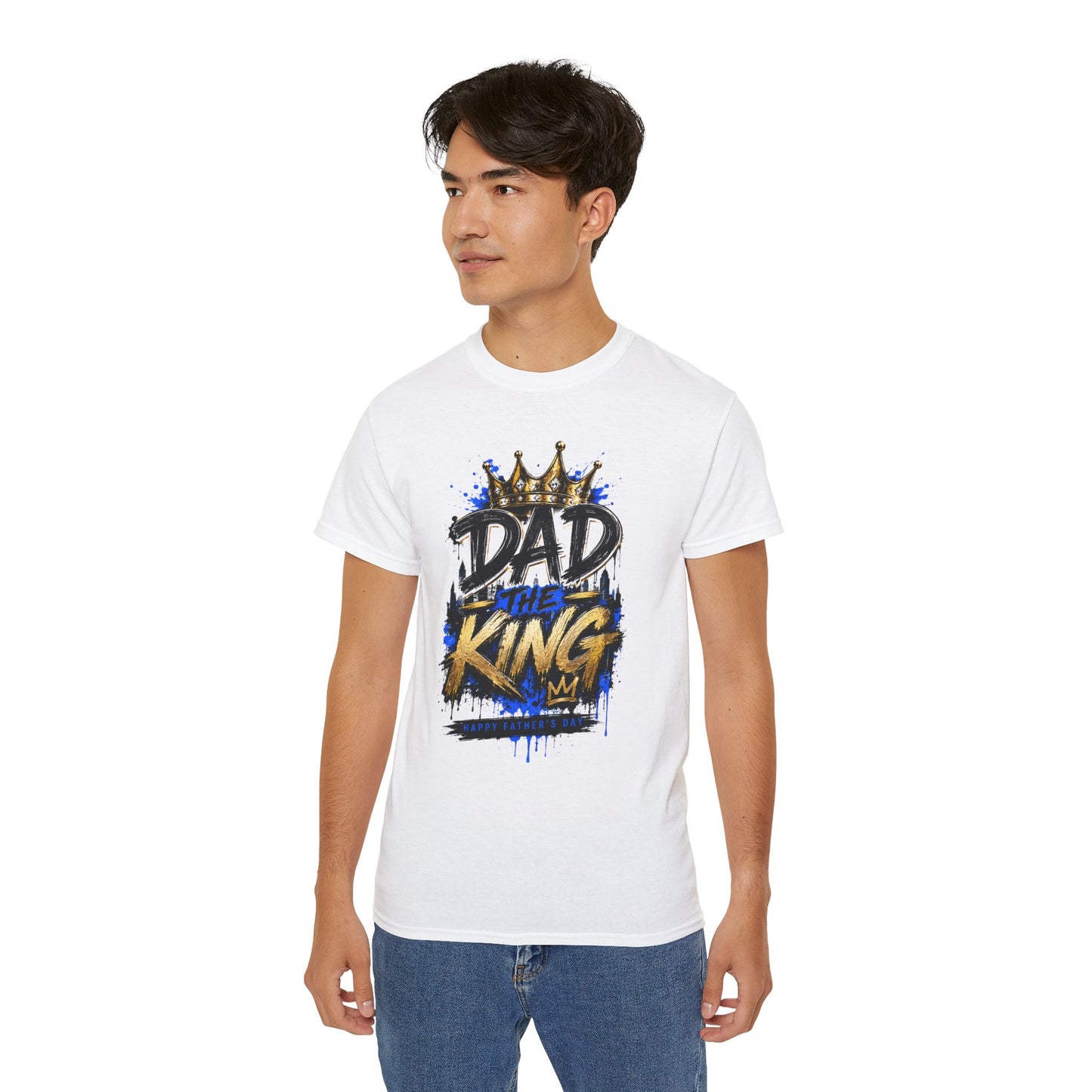 Dad The King T-Shirt — Crowned Father Graphic Tee for Father’s Day