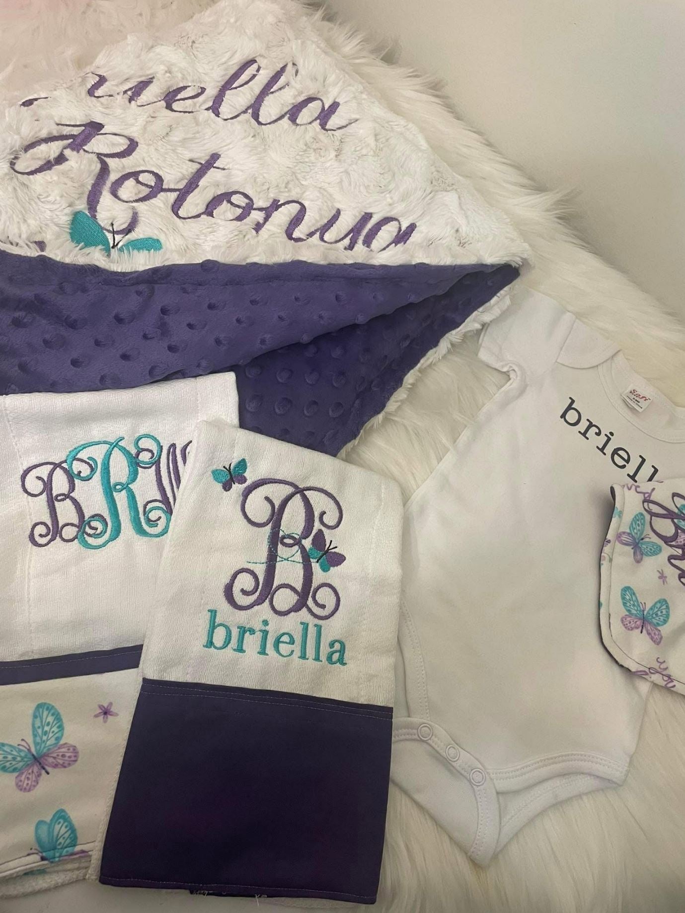 Pretty Flutters Baby Girl Blanket and Accessories Set (with storage case)