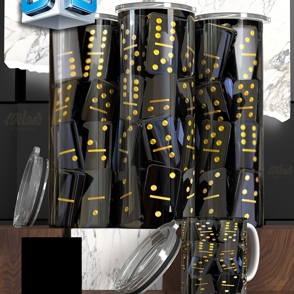 Dominoes Game Styled Tumblers