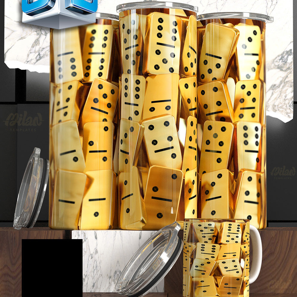 Dominoes Game Styled Tumblers