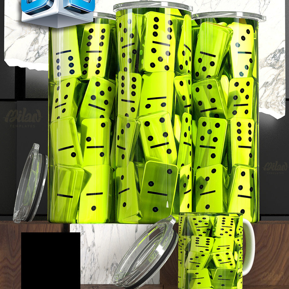 Dominoes Game Styled Tumblers