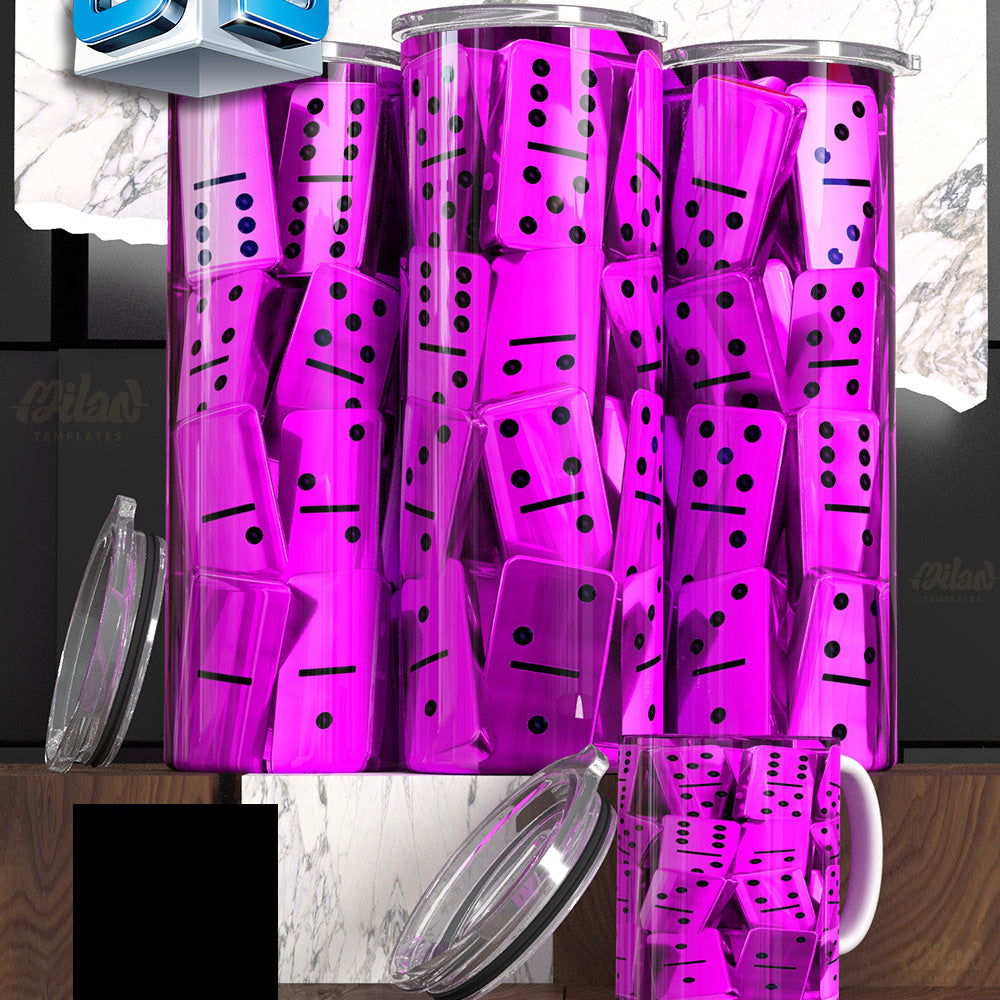 Dominoes Game Styled Tumblers