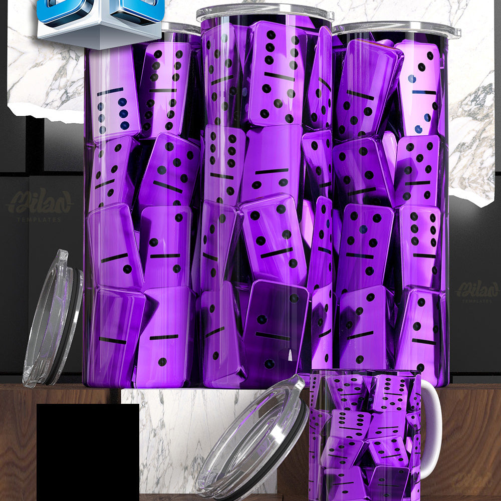Dominoes Game Styled Tumblers