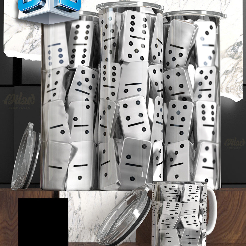 Dominoes Game Styled Tumblers