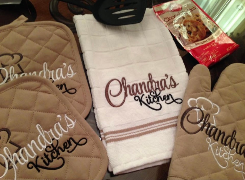 Tan 7 pc Personalized Baking Set