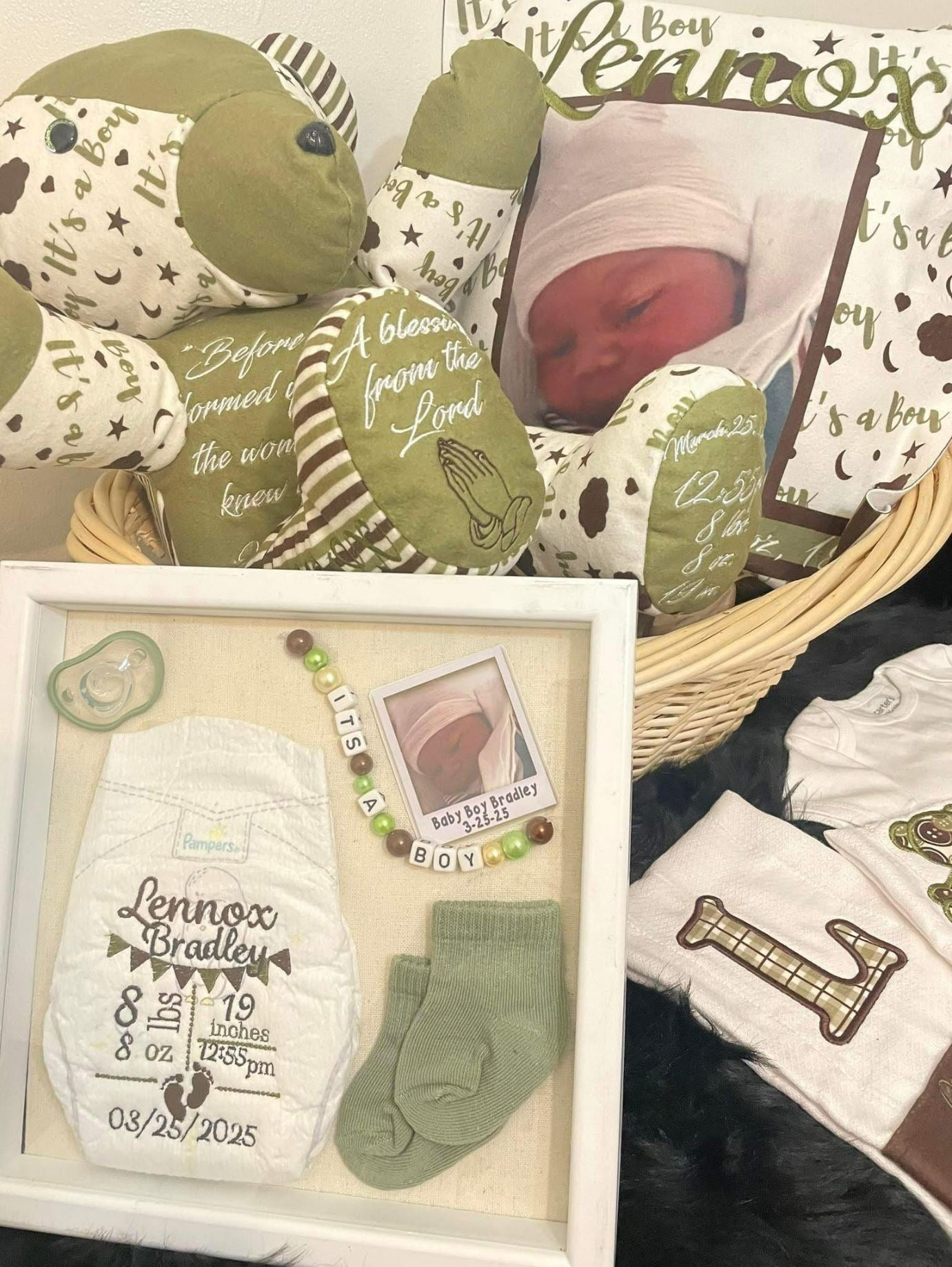 New Arrival Birth Announcement Gift Basket
