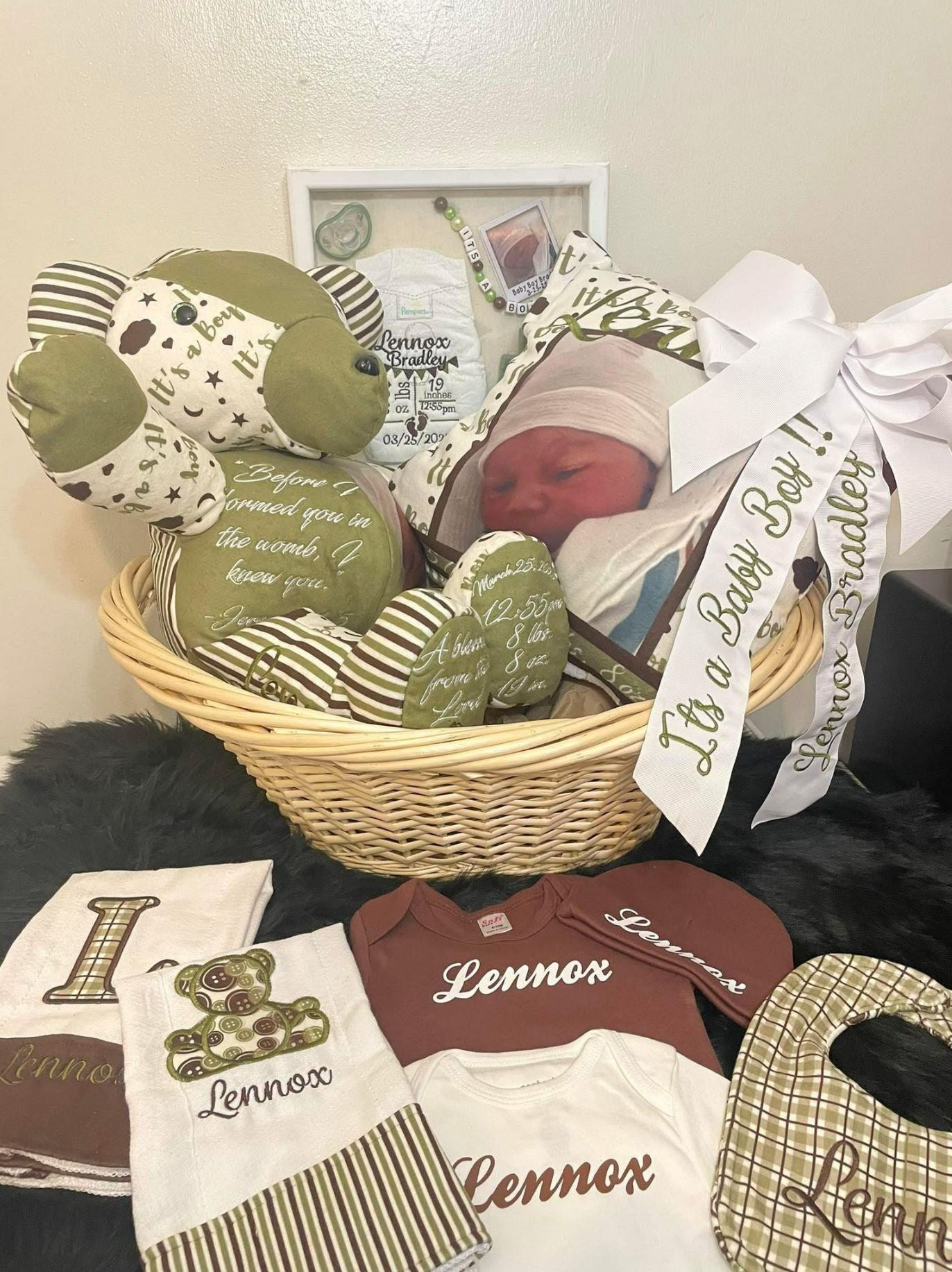 New Arrival Birth Announcement Gift Basket