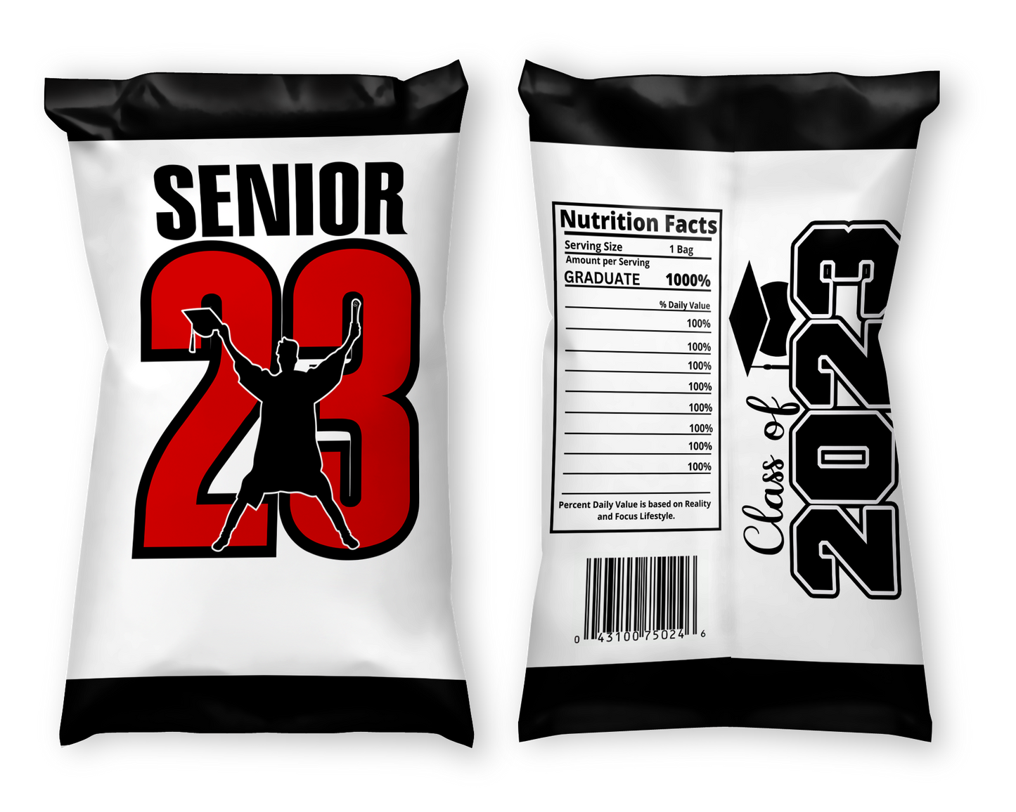 Custom Male Graduate Party Chips