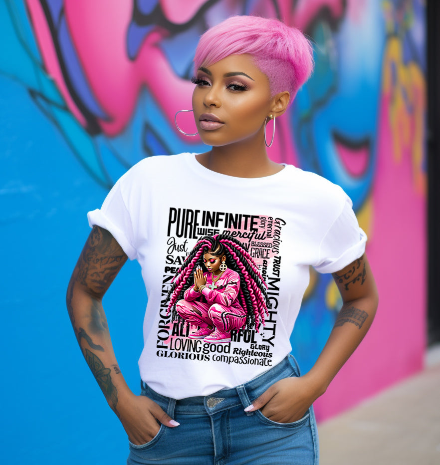 Blessed and Highly Favored Hoodie - Pink Camo Prayer Warrior Edition