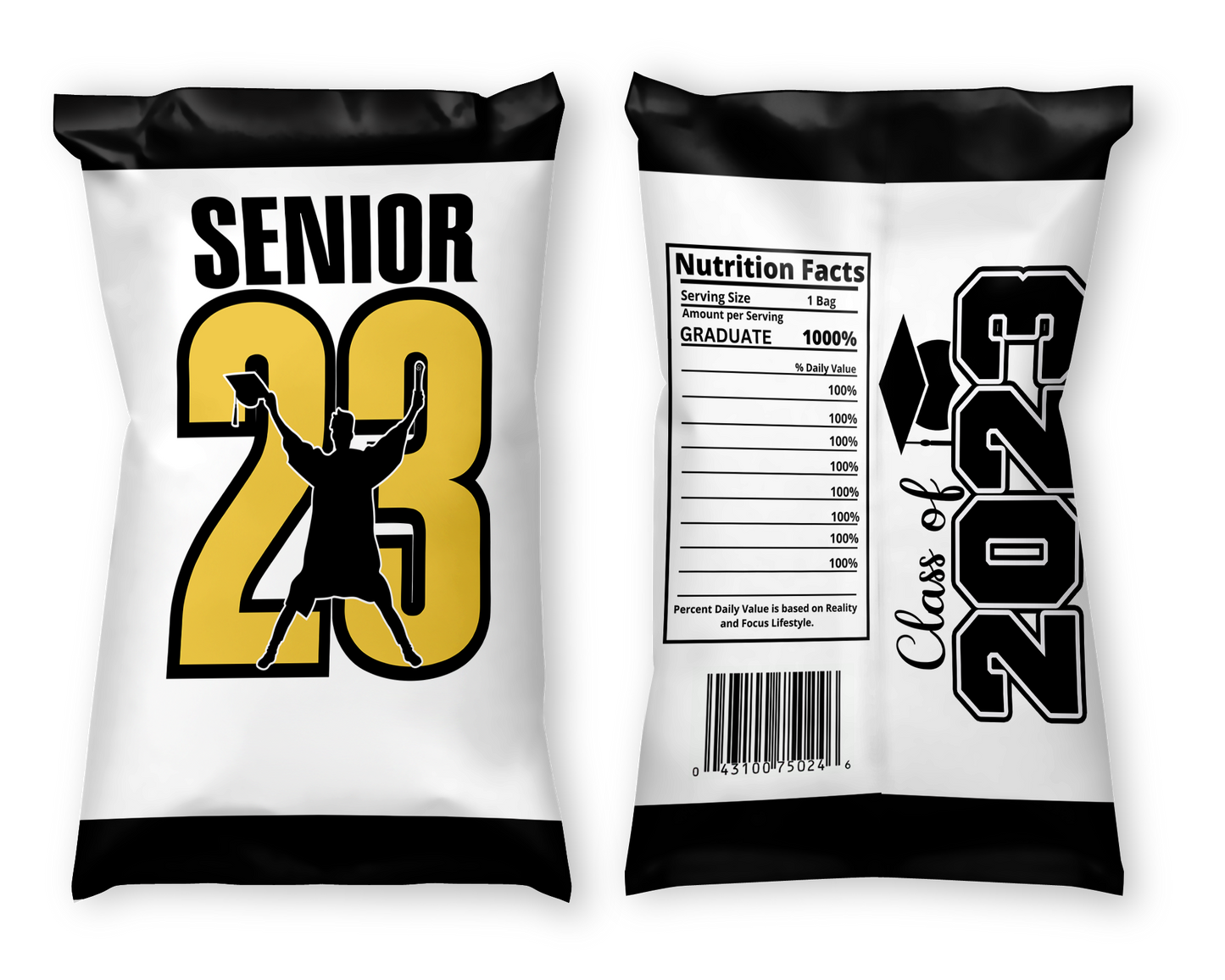 Custom Male Graduate Party Chips