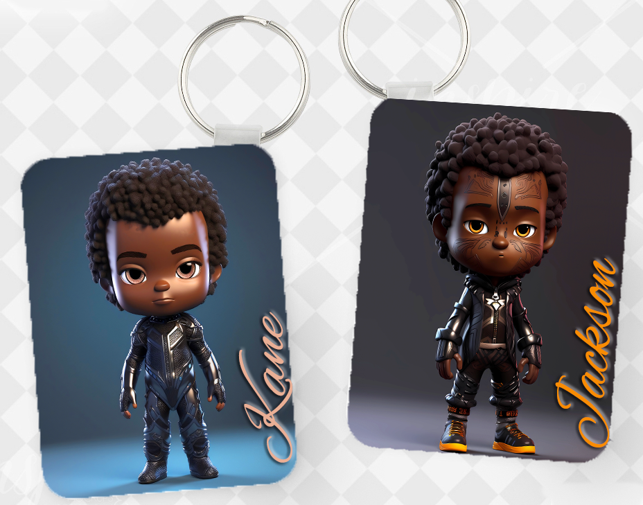 Custom Warrior Boys Character Keychain