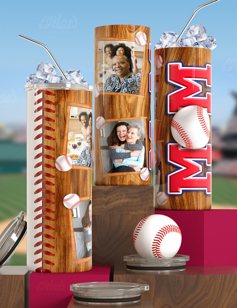 Custom Baseball Tumblers