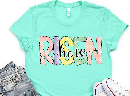 “He Is Risen” Easter Tshirts