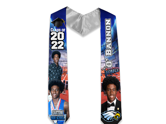 Custom "Track Styled" Graduate Stole