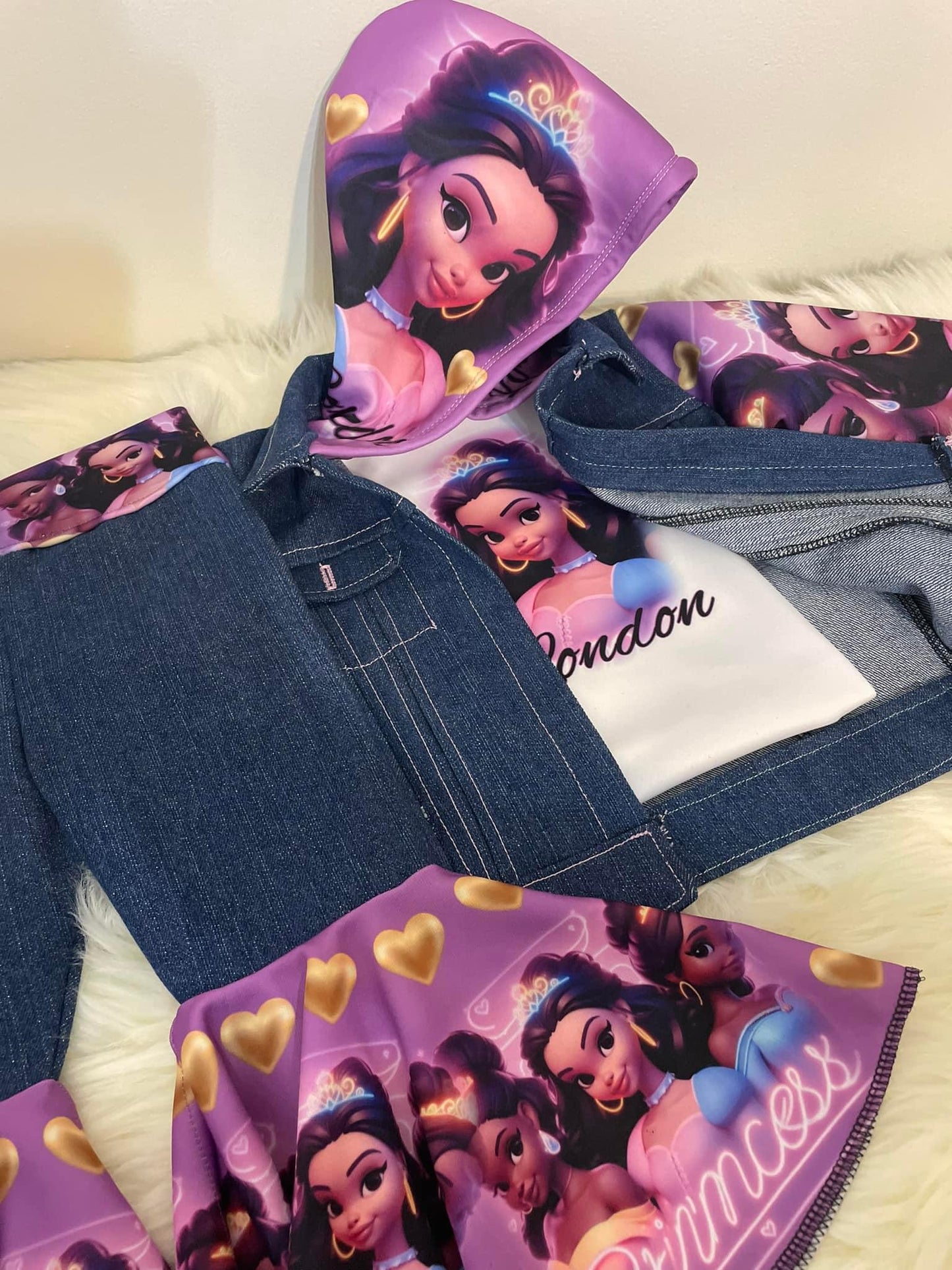 3 Pc Princess Custom Bell Pant Set