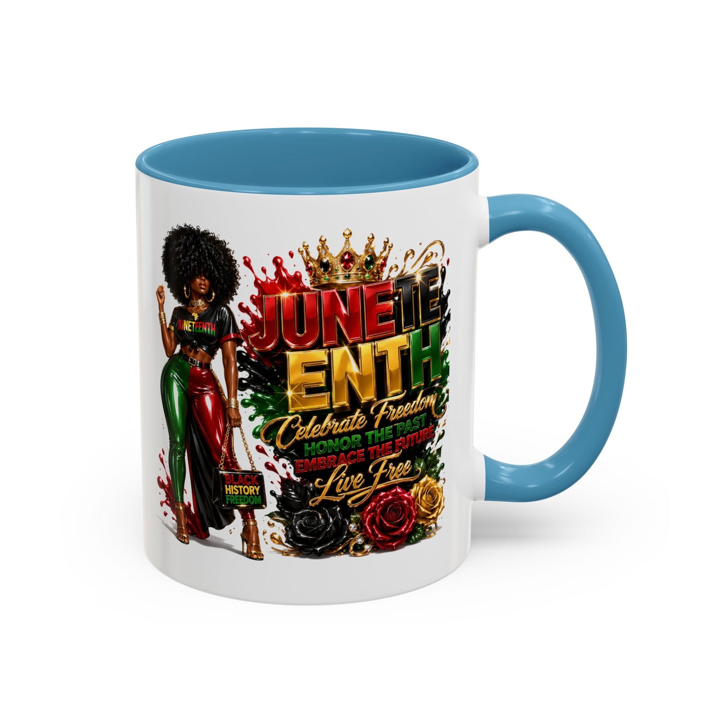 Juneteenth Celebration Coffee Mug — Black Empowerment Design (11/15oz)
