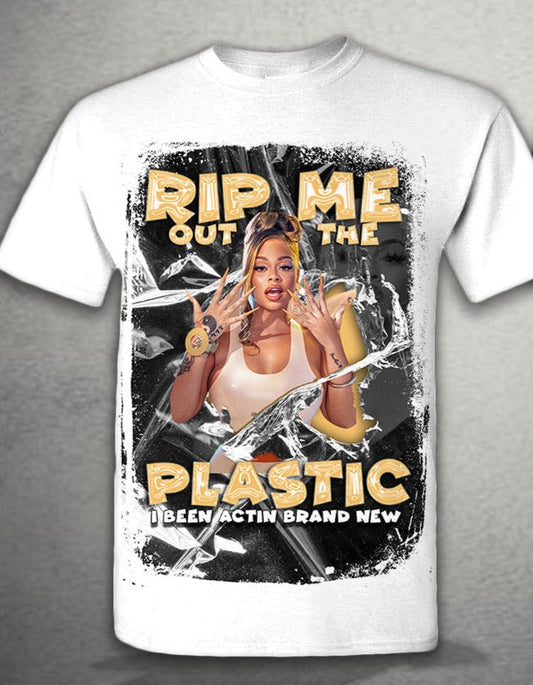 Center Design "Rip Me Out The Plastic" Custom Tshirt