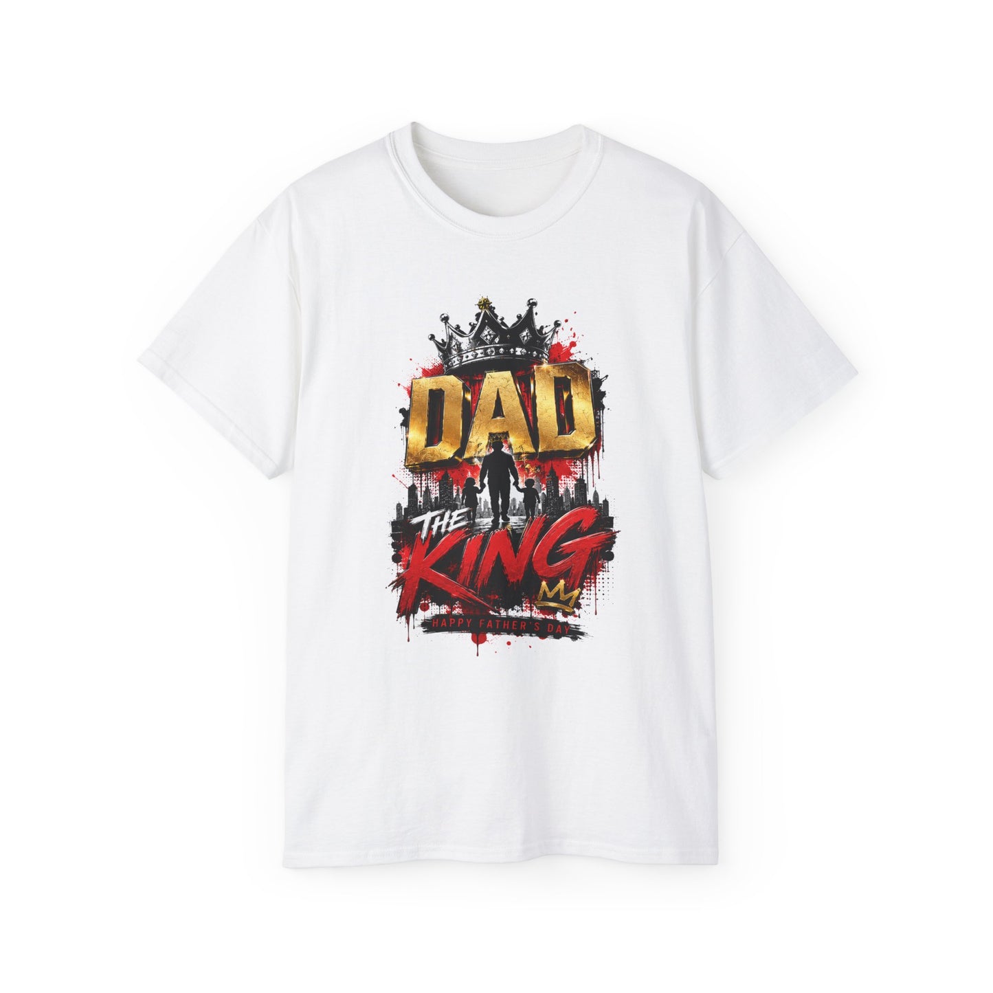 Dad The King T‑Shirt — Father's Day Crown Graphic Tee
