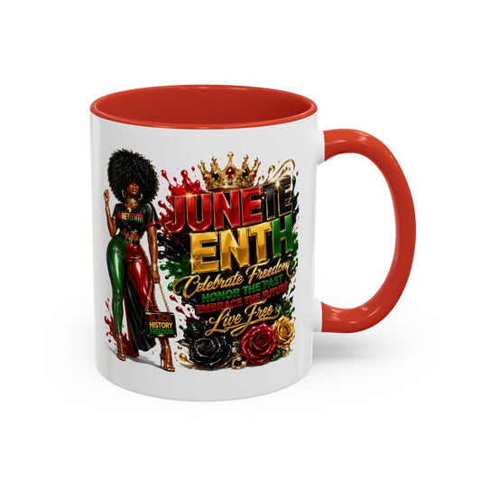 Juneteenth Celebration Coffee Mug — Black Empowerment Design (11/15oz)
