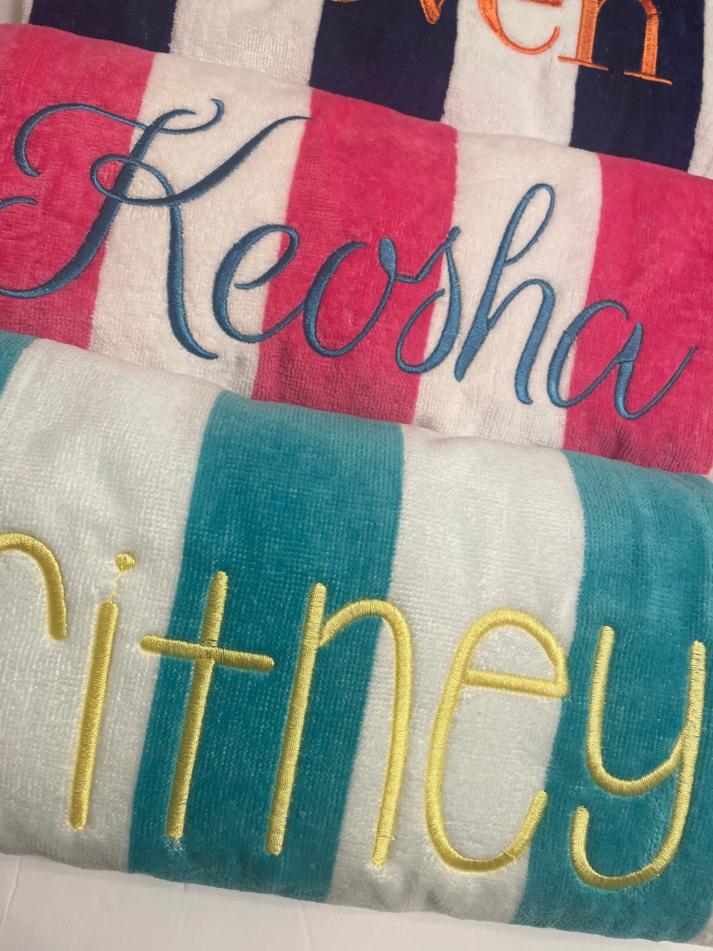 Beach Towel, Embroidered