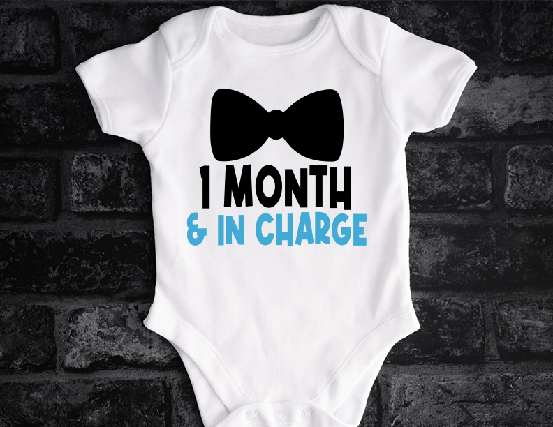 Milestone Newborn Boy Onesie