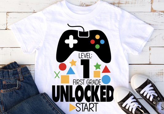 "Grade Unlocked" Kids Tshirts