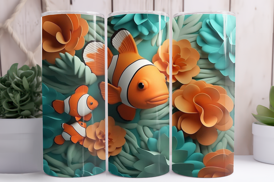 3D Gold Fish Tumbler