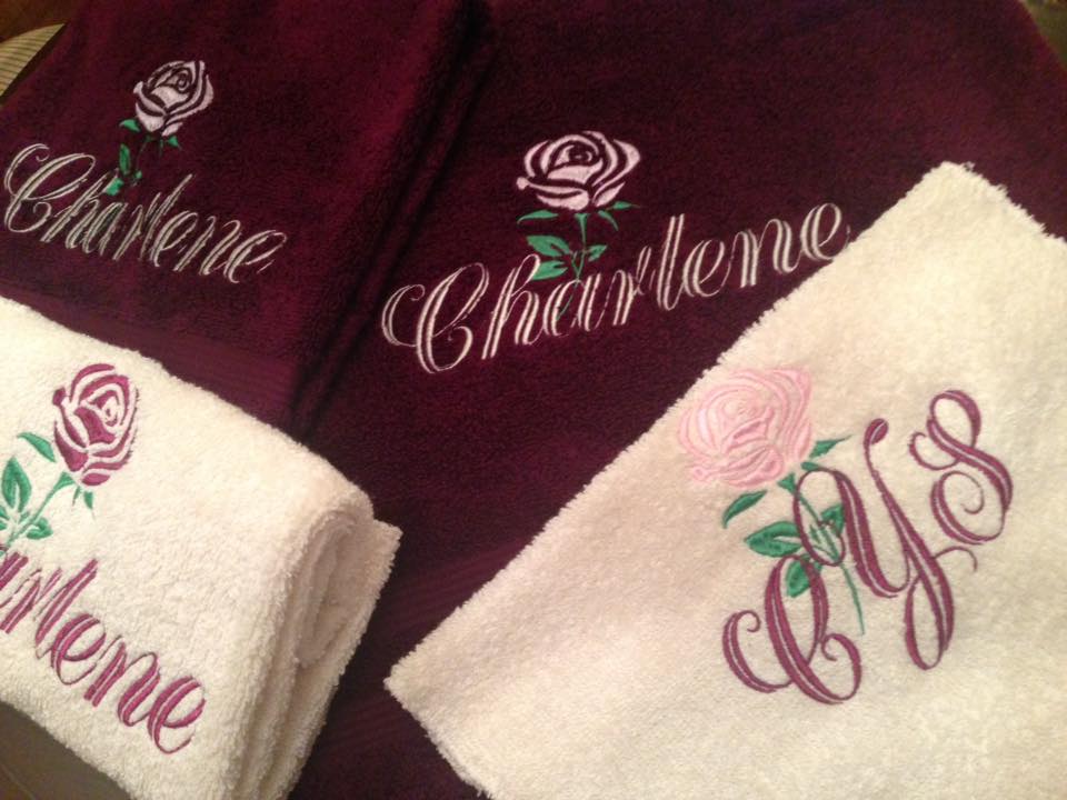 4pc Personalized Bath Towel Set