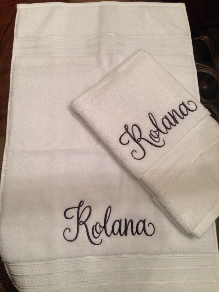 Personalized 2pc Hand Towel Set