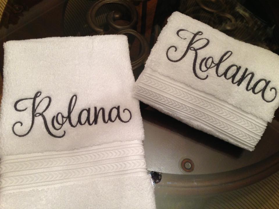 Personalized 2pc Hand Towel Set