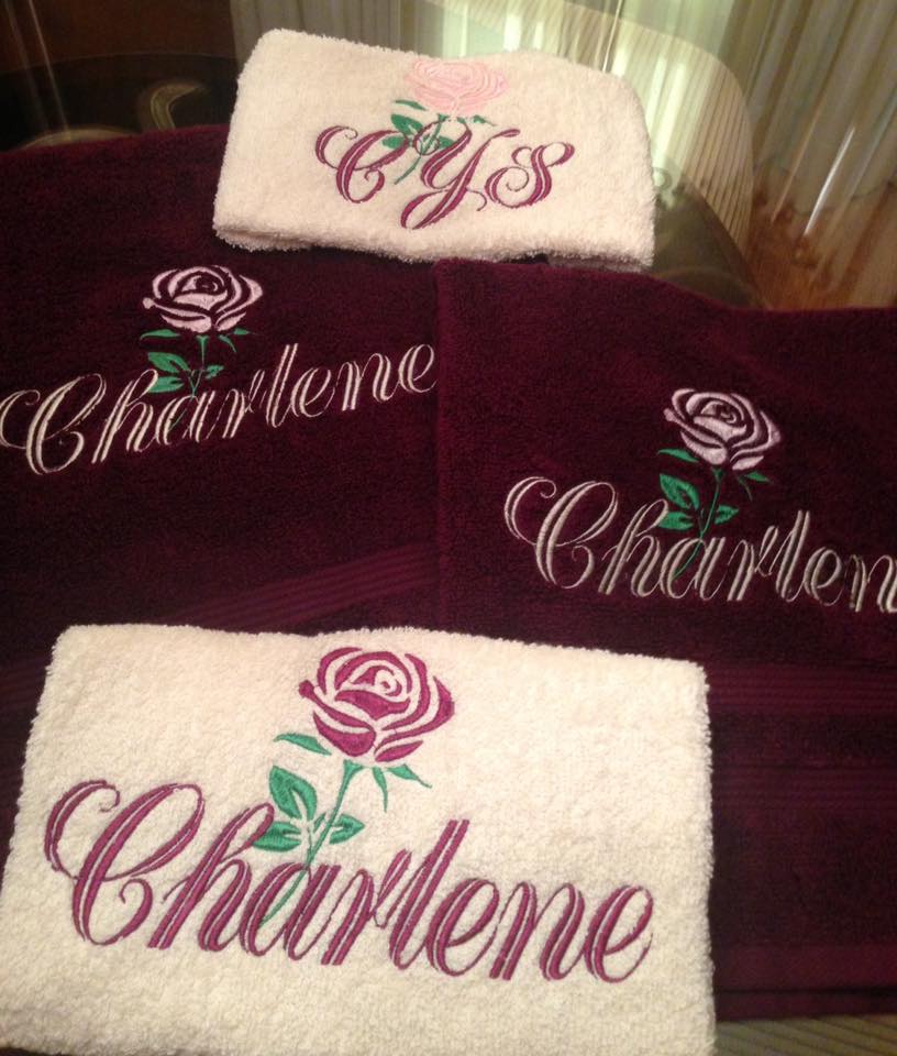 4pc Personalized Bath Towel Set