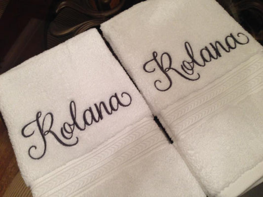 Personalized 2pc Hand Towel Set