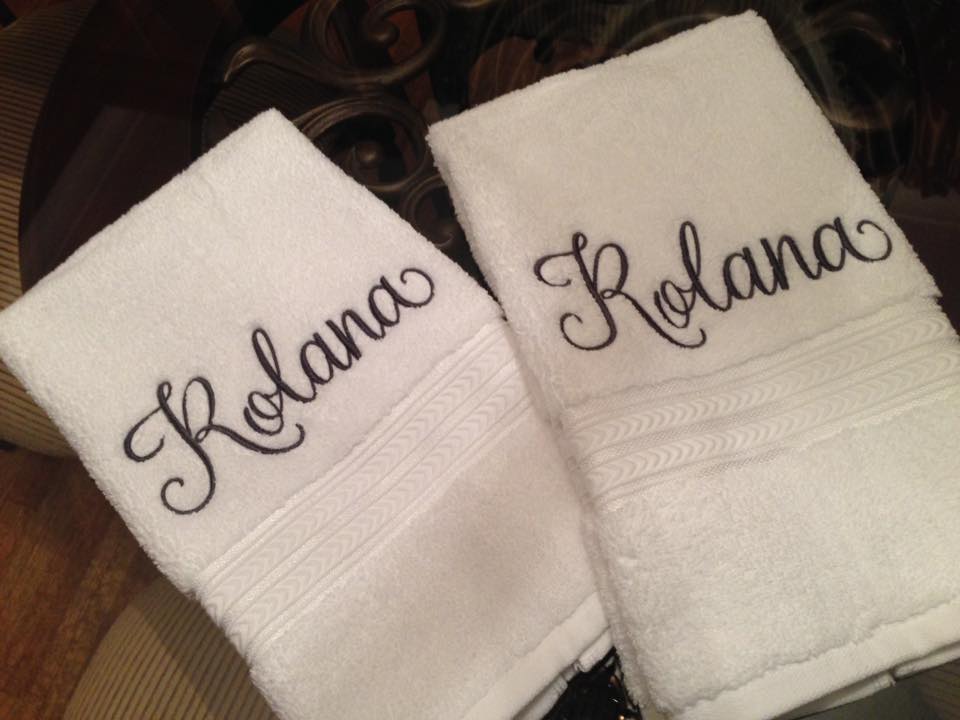 Personalized 2pc Hand Towel Set