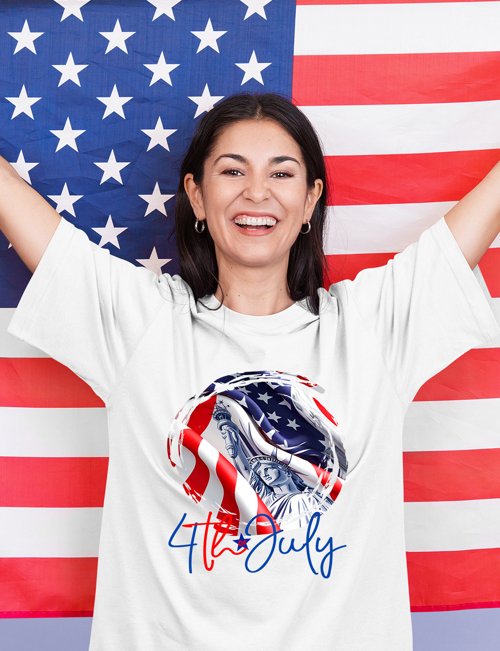 4th Of July Flag Tshirt