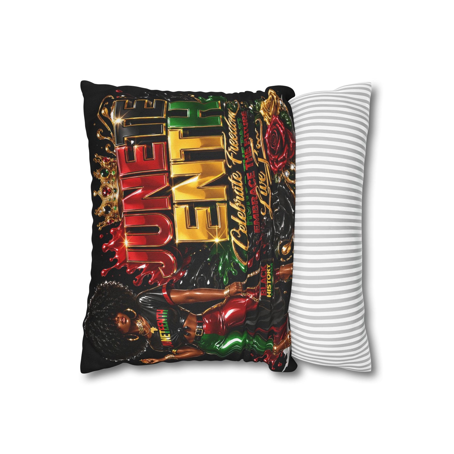 Juneteenth Celebration Pillow - Black History "Celebrate Freedom" Decorative Throw Pillowcase