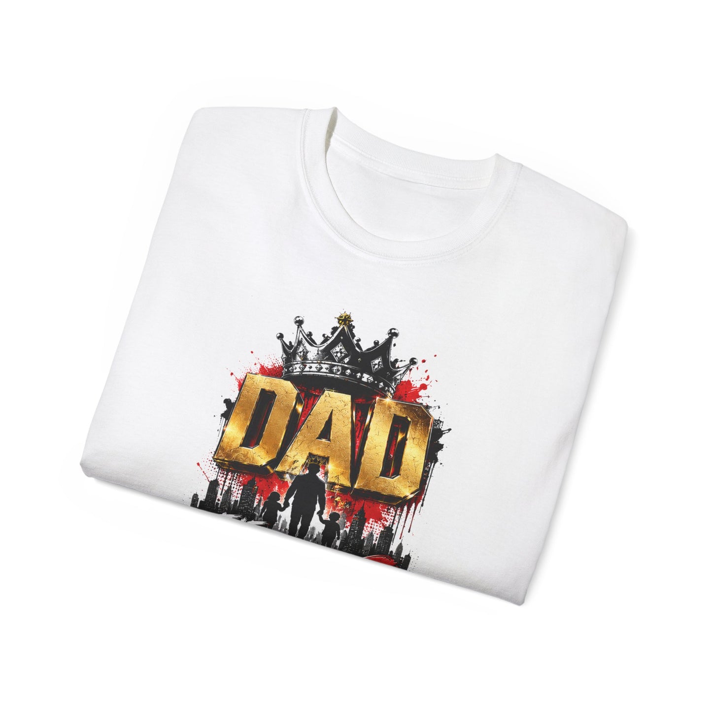 Dad The King T‑Shirt — Father's Day Crown Graphic Tee