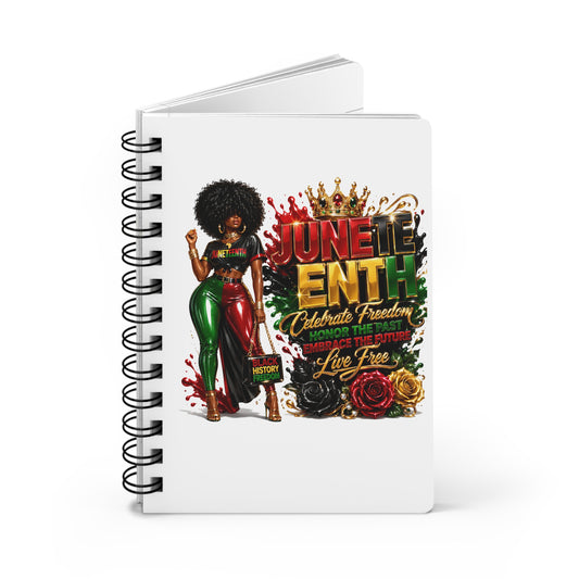Live Free Juneteenth Journal — 'Celebrate Freedom, Honor the Past' Spiral Notebook