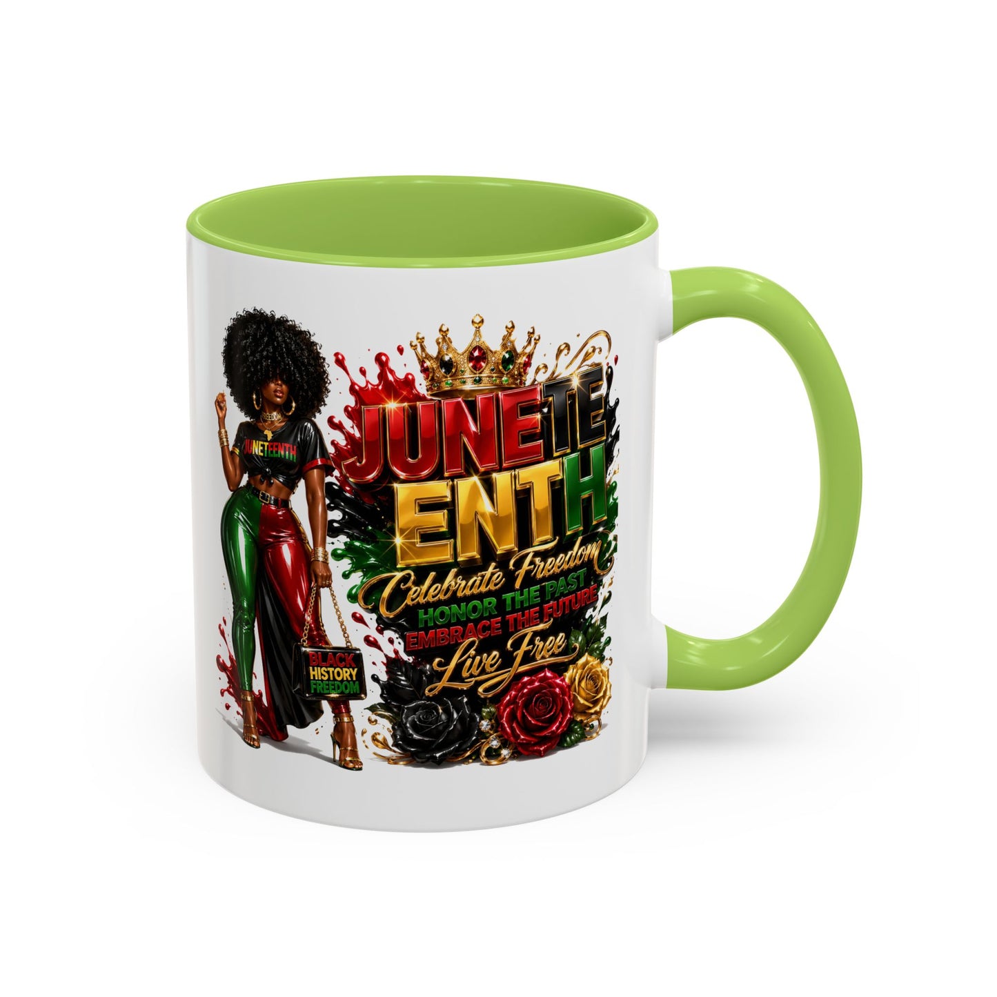 Juneteenth Celebration Coffee Mug — Black Empowerment Design (11/15oz)