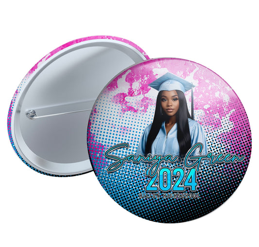 Custom Color Fade Grad Button Pin