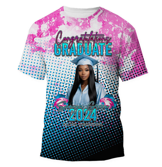 Color Fade All Over Grad Tshirt