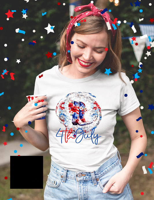 4th Of July Boots Tshirt