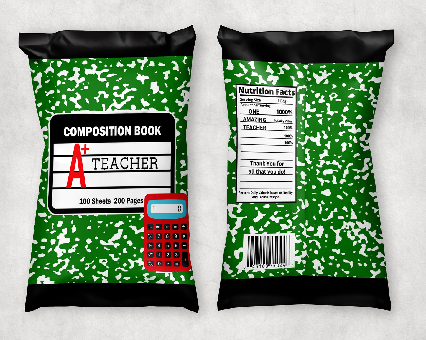 A Dozen" A+ Teacher" Appreciation Party Chips