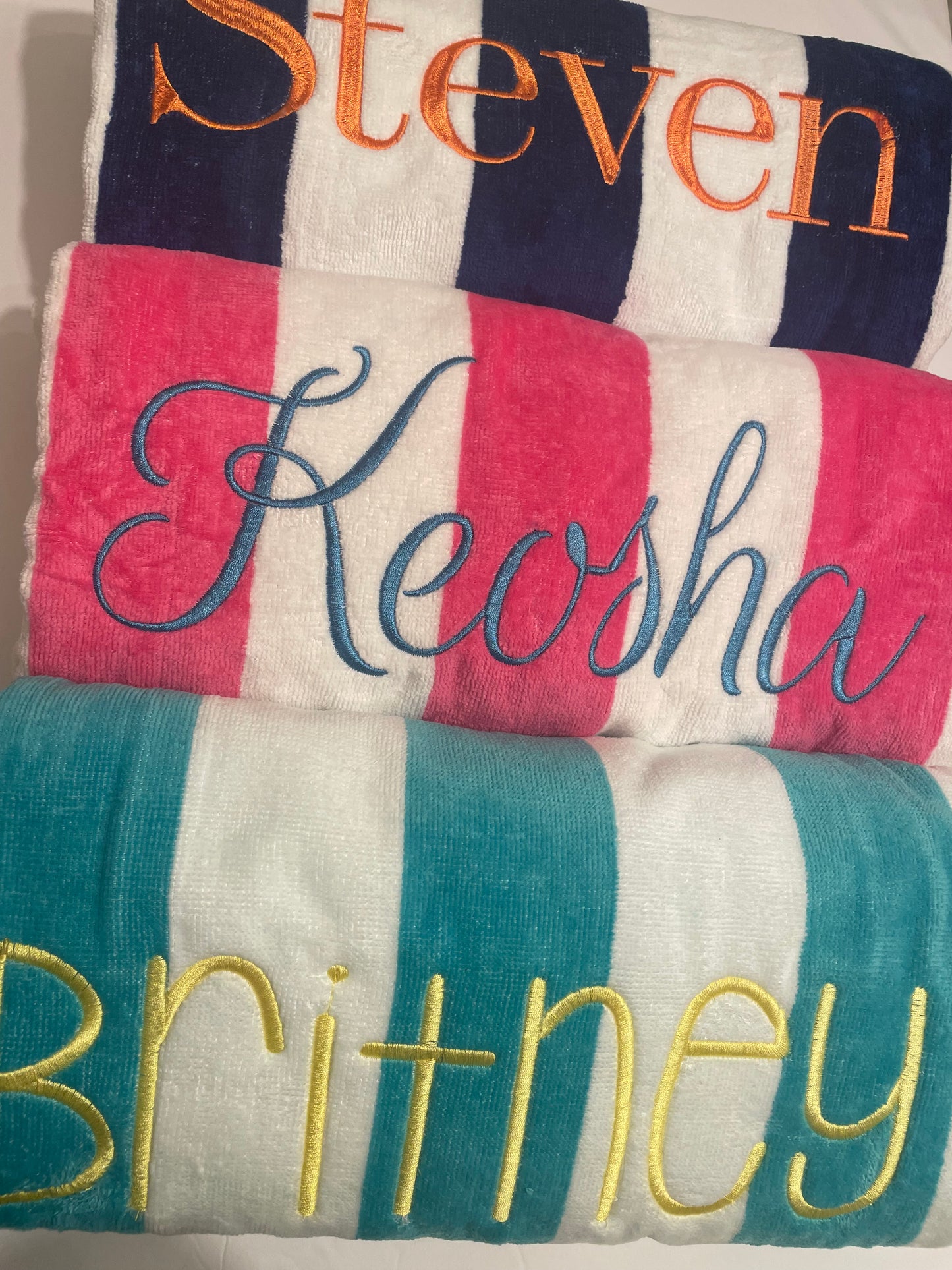 Beach Towel, Embroidered
