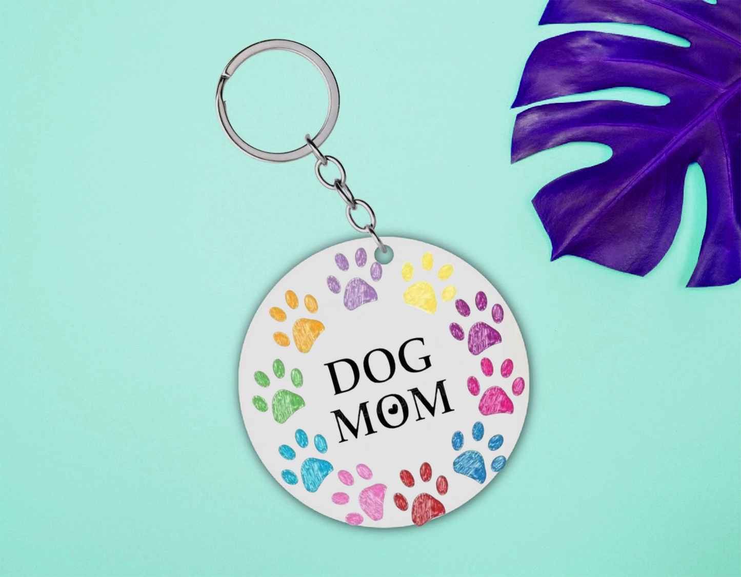 Dog Mom Keychain