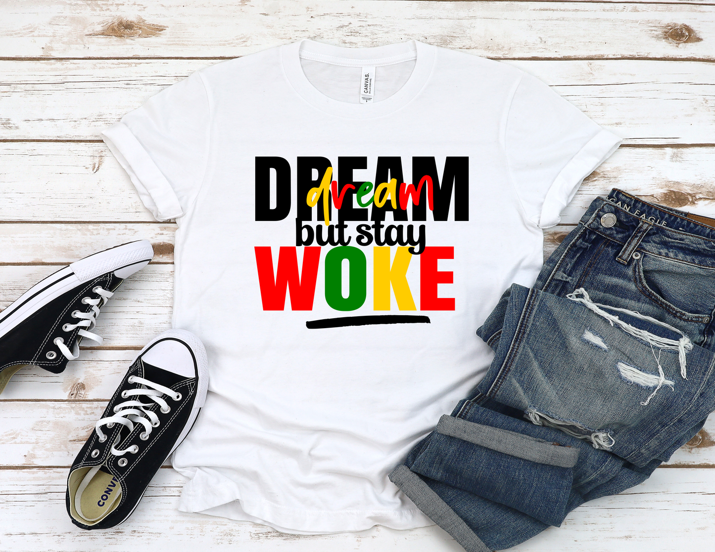 Dream but Stay Woke Black History Tshirt